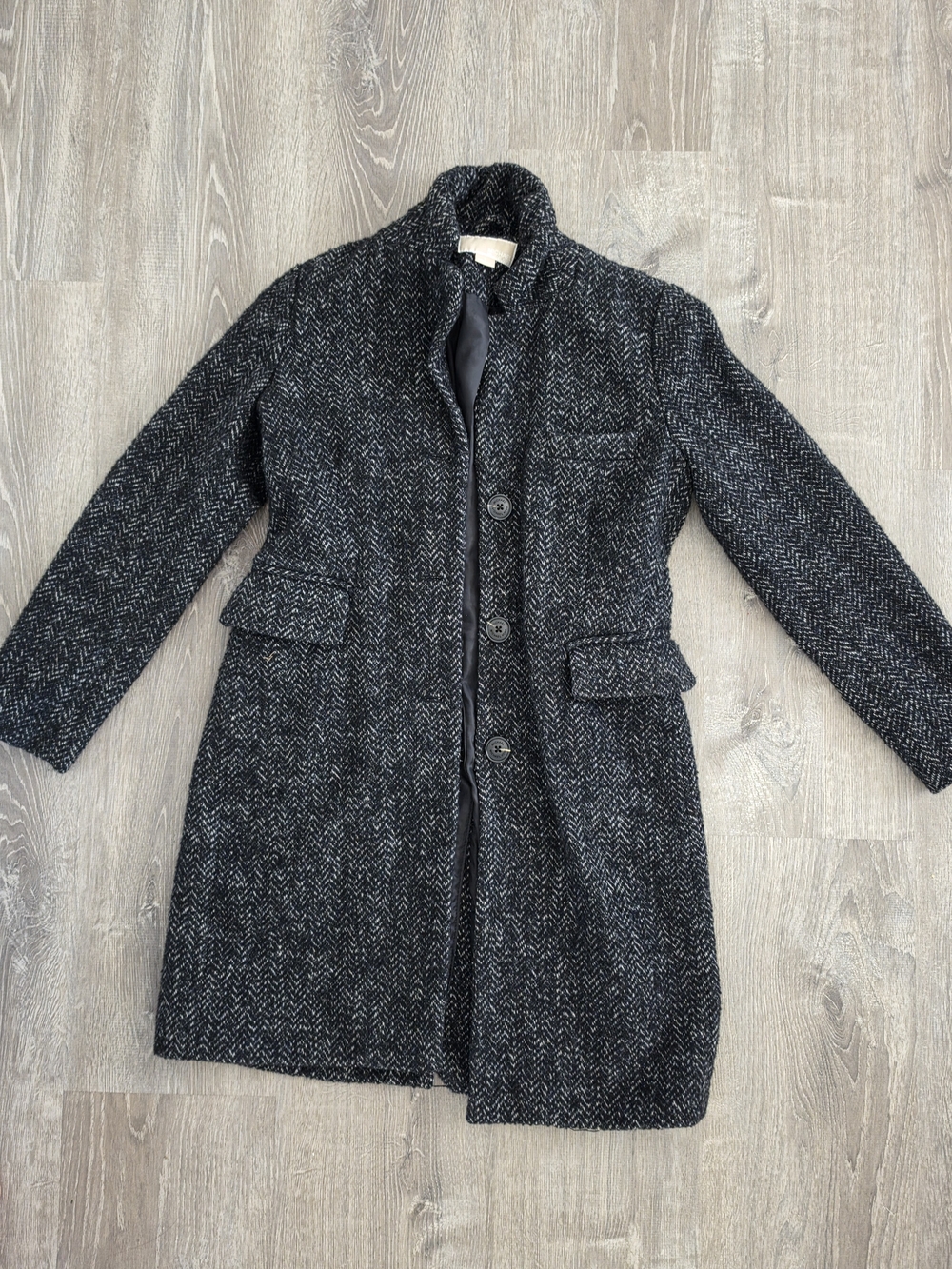 Womans Michael Kors Charcoal Classic Overcoat